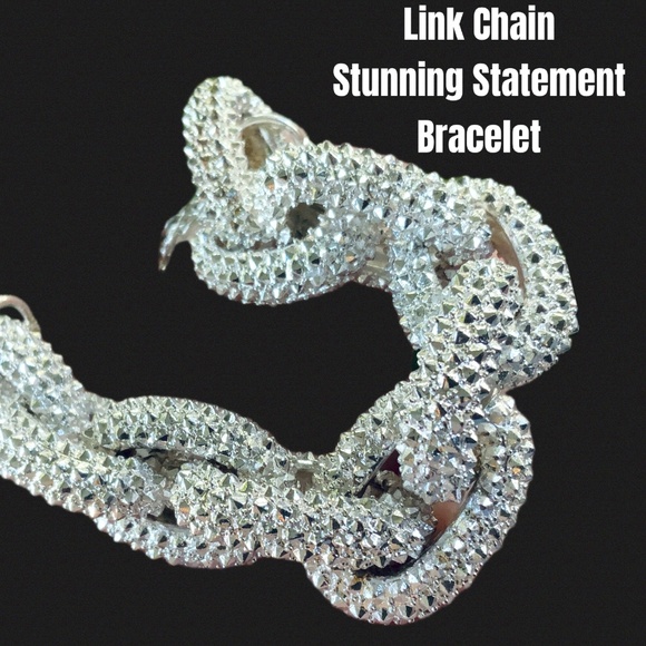 BOLD STUNNING SILVER CHAIN BRACELET -NORDSTROM /SEQUIN VINTAGE $85 RETAIL ⭐️NWOT - Picture 3 of 9